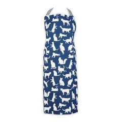 DII&reg; Cat Print Chef Apron Navy
