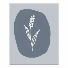 Navy Wheat Stalk Tabletop Canvas