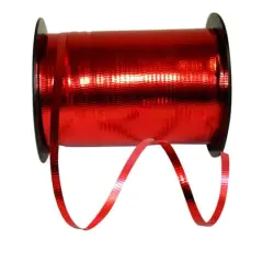 JAM Paper 3/16" x 250yd. Metallic Curling Ribbon Red
