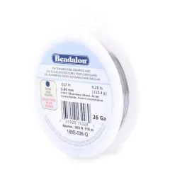 Beadalon&reg; 26 Gauge Round 316L Stainless Steel Wrapping Wire