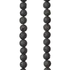 Black Lava Round Beads by Bead Landing&trade;, 6mm