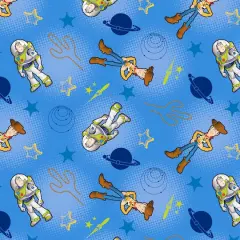 Disney&reg; Pixar Toy Story Buzz & Woody Blue Cotton Fabric