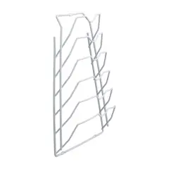 Organize It All White 6 Section Cabinet Door Lid Rack