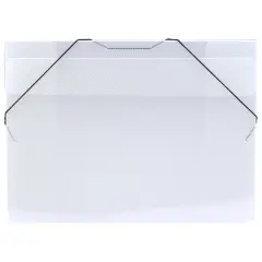 JAM Paper Clear 11" x 15" Elastic Closure Plastic Portfolio