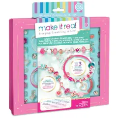 Make It Real&trade; Halo Charms Bracelets Think Pink Set