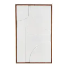 White Dimensional Geometric Framed Wall D&eacute;cor