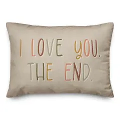 I Love You The End Indoor/Outdoor Lumbar Pillow