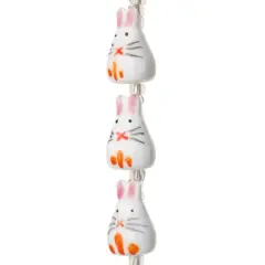 White Rabbit Ceramic Beads, 18mm by Bead Landing&trade;