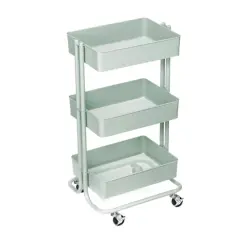 Lexington 3-Tier Rolling Cart by Simply Tidy&reg; Eucalyptus
