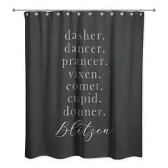 Reindeer Names Shower Curtain