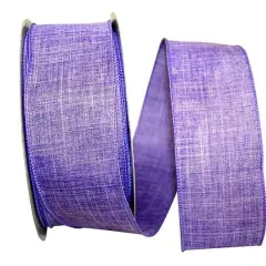 JAM Paper 2.5" x 50yd. Linen Wired Ribbon Purple