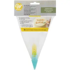 Wilton&reg; All-In-One Disposable Decorating Bag with Round No.3 Tips, 6ct.