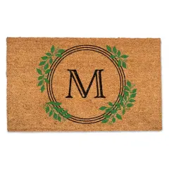 Laurel Circle Monogram Door Mat