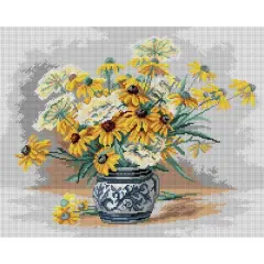 Orchidea Black Eyed Susans Counted Cross Stitch Kit