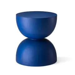 Glitzhome&reg; 18" Multi-Functional Terrazzo Garden Stool Cobalt Blue