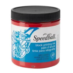 Speedball&reg; Block Printing Ink, 8oz. Red