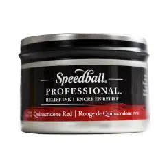 Speedball&reg; Professional&trade; Relief Ink, 8oz. Quinacridone Red