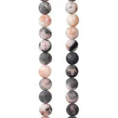Pink & Gray Mix Agate Round Beads, 8mm by Bead Landing&trade;