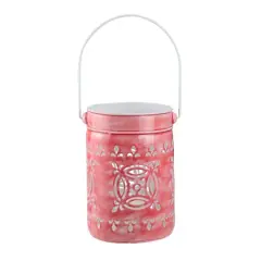 7.5" L'Eau de Fleur Rose Pink Votive Candle Lantern