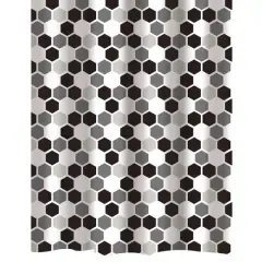 Bath Bliss Honey Comb Design Shower Curtain