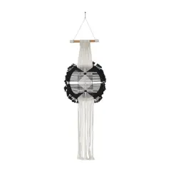 Black Fabric Bohemian Wall Decor, 15" x 1" x 50"