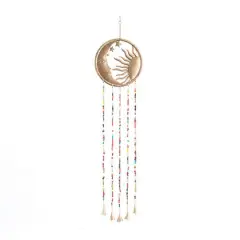 Brass Colored Metal Glam Sun & Moon Windchime