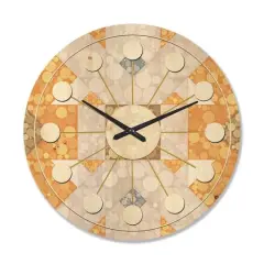 Designart Geometric Retro Design I Mid-Century Modern Wall Clock