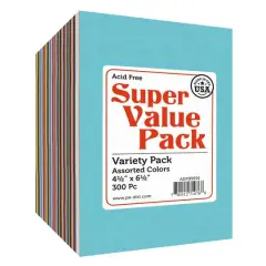 PA Paper&trade; Accents Super Value 4.5" x 6.5" Variety Pack Cardstock, 300 Sheets 