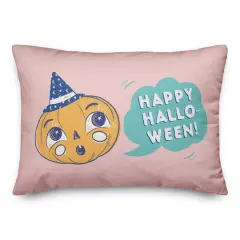 Retro Halloween Pumpkin Throw Pillow