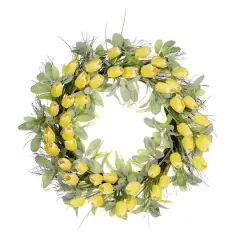 30" Yellow Spring Tulip Wreath