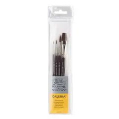 Winsor & Newton&reg; Galeria&reg; Short Handle 4 Piece Brush