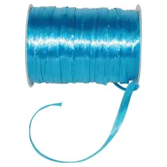 JAM Paper 1/4" Raffia Pearl Ribbon Aqua