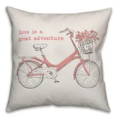 Love Is A Great Adventure Throw Pillow