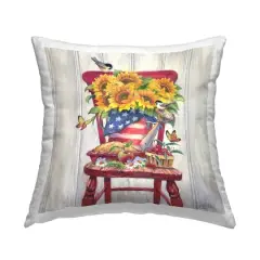 Stupell Industries Patriot Porch Still Life Decorative Printed Throw Pillow
