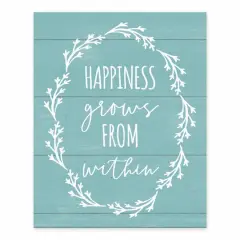 Happiness Grows from Within Tabletop Canvas Art