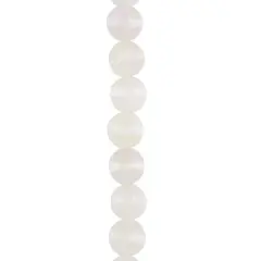 White Agate Faceted Round Beads, 8mm by Bead Landing&trade;
