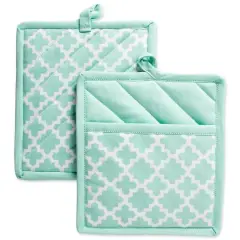 DII&reg; Aqua Lattice Potholder Set