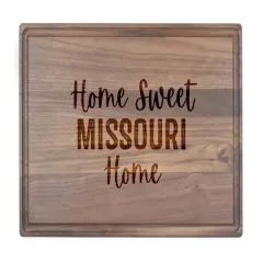 Home Sweet State Home 17" x 11" Walnut Cutting Board Missouri