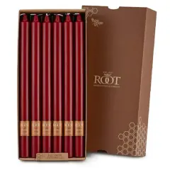 Root Candles Arista&trade; 12" Smooth Taper Candles, 12ct. Garnet
