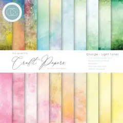 Craft Consortium Grunge Light Tones Double-Sided Paper Pad, 6" x 6"