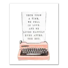 Typewriter Love Story Canvas Wall Art