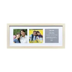 3 Opening5" x 5" Natural Woodgrain Collage Frame with Mat by Studio D&eacute;cor&reg;