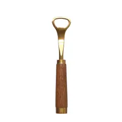 7.75" Gold Metal & Wood Bottle Opener by Ashland&reg;