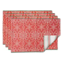 DII&reg; Joyful Snowflakes Jacquard Placemats, 4ct.