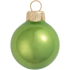 Whitehurst 6ct. 4" Pearl Glass Ball Ornaments Lime Pearl