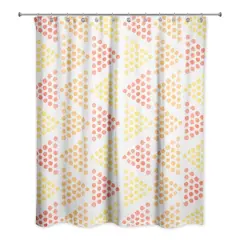 Dotted Triangle Shower Curtain Yellow and Orange