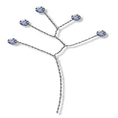 JAM Paper Rinestone Quintet, 12ct. Orchid Purple with Silver Stem