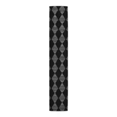 Line Diamonds Indoor/Outdoor Table Runner Black