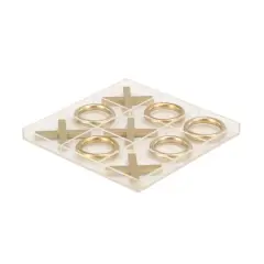 Gold Iron Tic-Tac-Toe Game Set