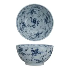 Hello Honey 10" Blue & White Floral Elegance Porcelain Bowl